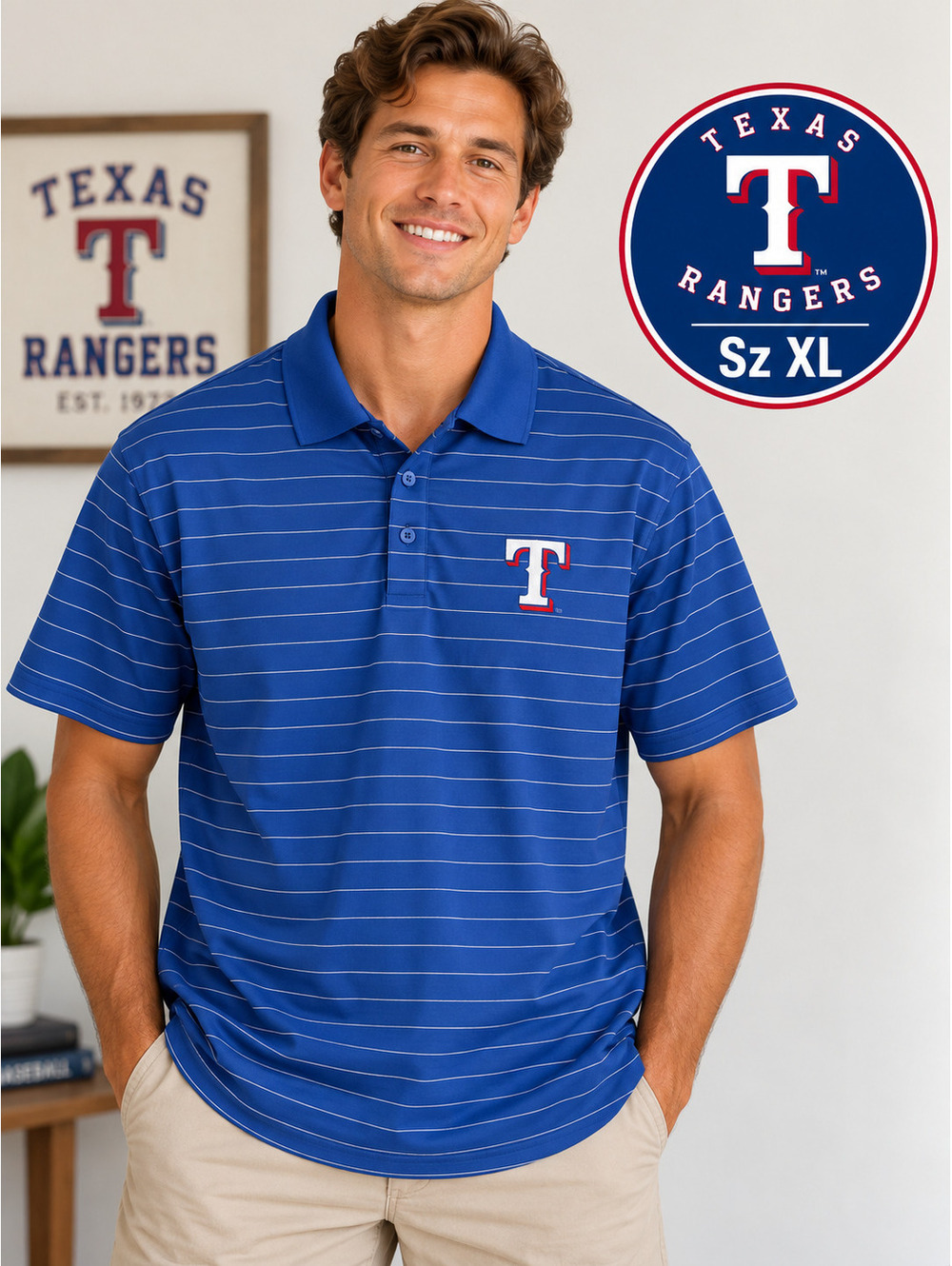 Cutter & Buck | XL | Texas Rangers Polo